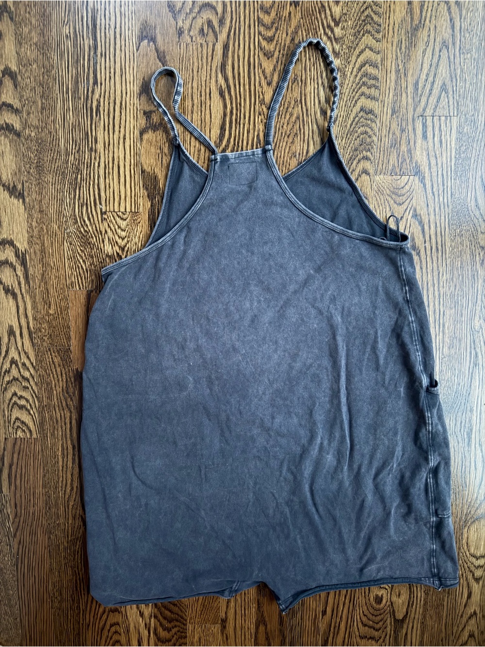 Free People Movement Washed Black Shortalls Hot Shot Romper - Picture 2 of 4